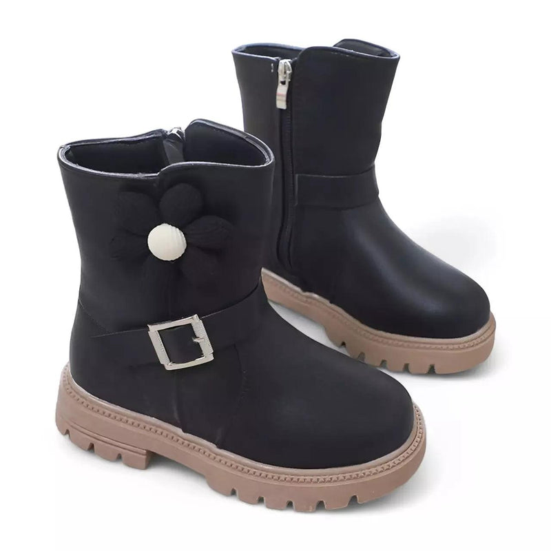 Bota Infantil de Couro Flower