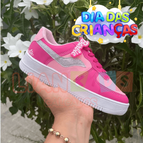 Tênis Barbie Pink com Cadarço e Chaveirinho – O Presente Perfeito para o Dia das Crianças | 20% OFF