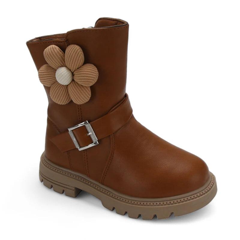 Bota Infantil de Couro Flower