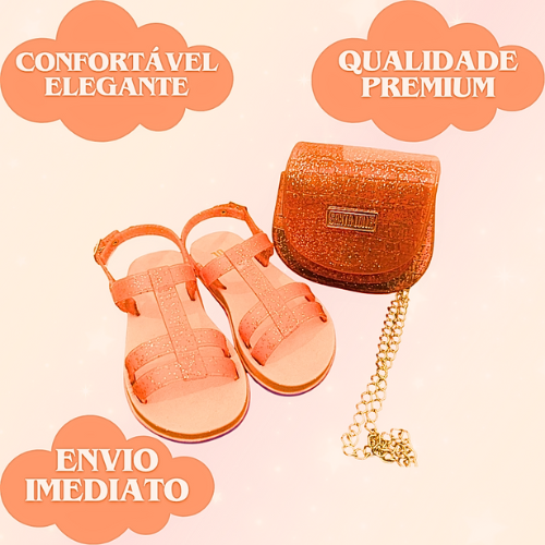 Sandália Papete Infantil (Ganhe de Brinde Bolsa Blogueirinha)