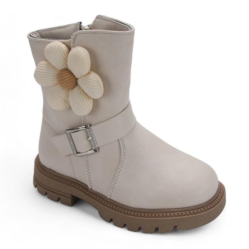 Bota Infantil de Couro Flower