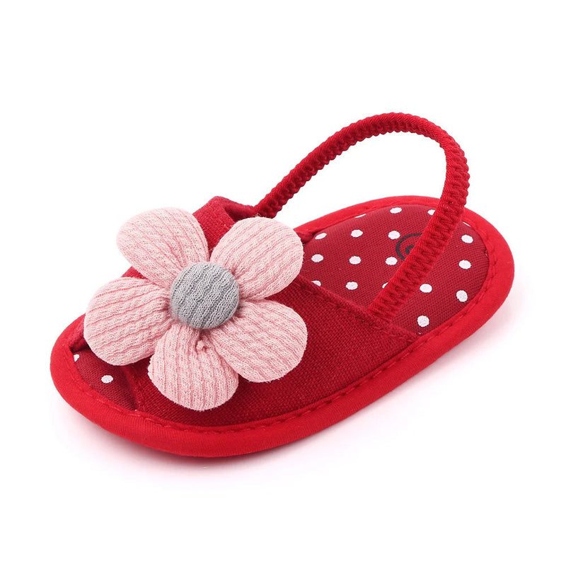 Chinelinho de Algodão - Flor e Laço (Lian Kids)