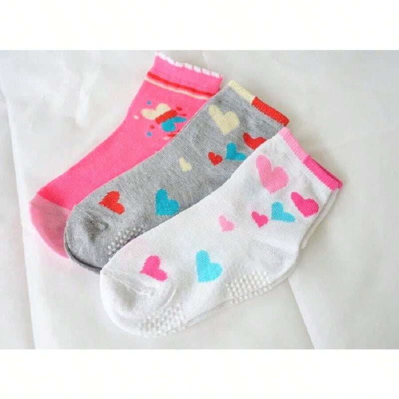 Kit 12 Pares de Meias Para Meninas Antiderrapante