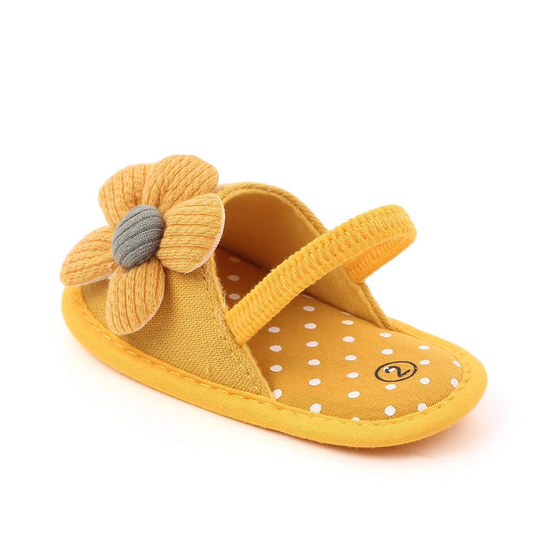 Chinelinho de Algodão - Flor e Laço (Lian Kids)