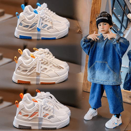 Tênis Infantil Fashion Kids: Conforto, Estilo e Segurança para Todas as Aventuras! | Tênis Esportivos Respiráveis e Antiderrapantes Unissex