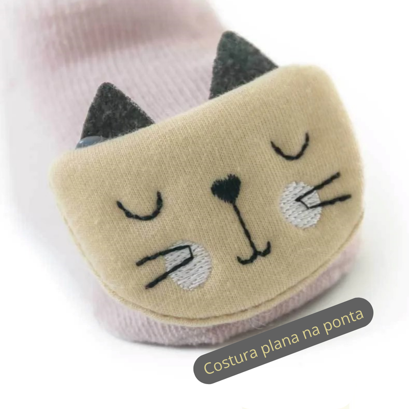Meias 3D Confortáveis para Bebês - ( com 3 Pares)