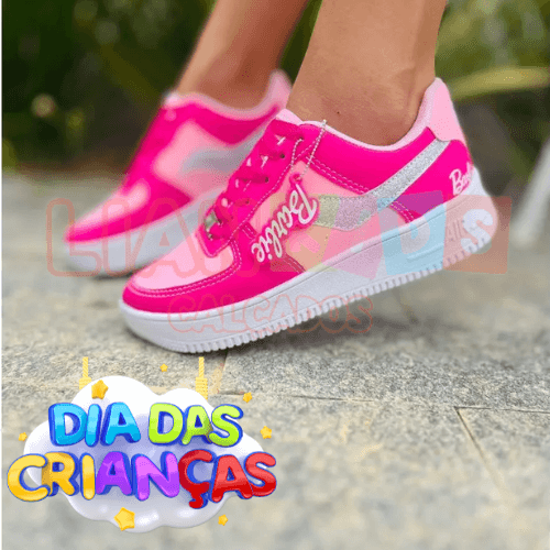 Tênis Barbie Pink com Cadarço e Chaveirinho – O Presente Perfeito para o Dia das Crianças | 20% OFF