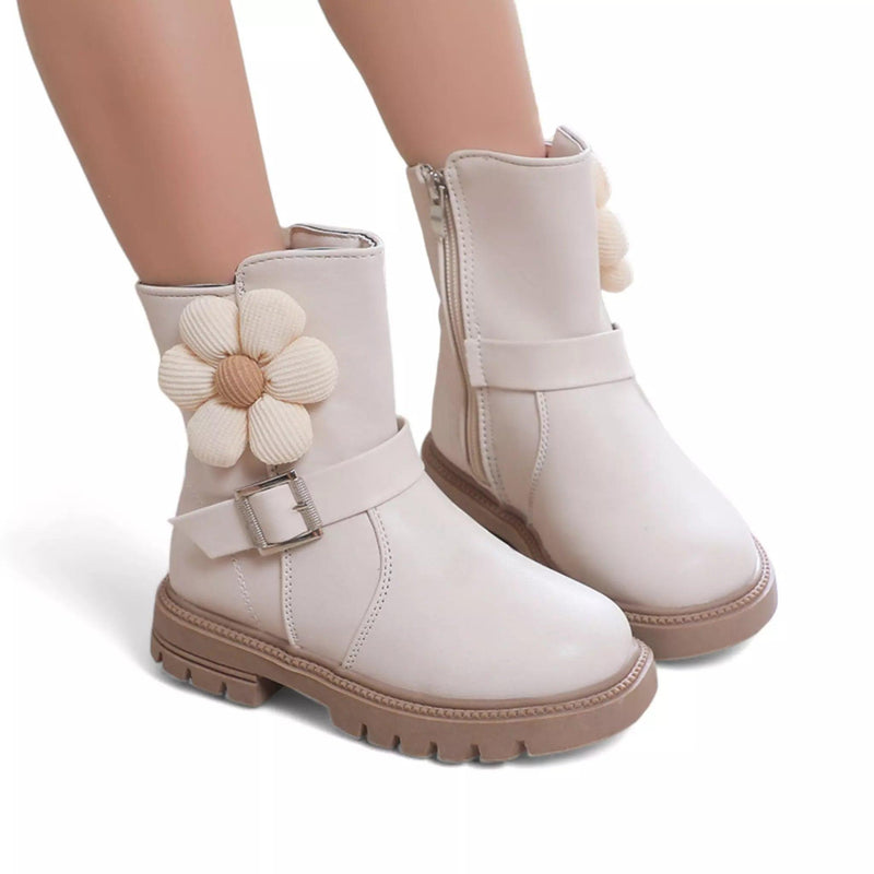 Bota Infantil de Couro Flower