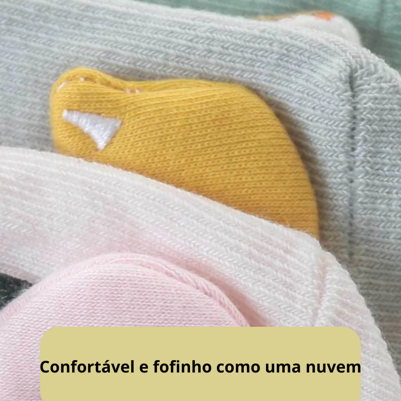 Meias 3D Confortáveis para Bebês - ( com 3 Pares)