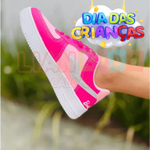Tênis Barbie Pink com Cadarço e Chaveirinho – O Presente Perfeito para o Dia das Crianças | 20% OFF