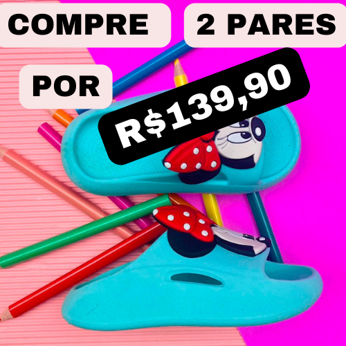 Chinelo Nuvem Infantil Slide da Minnie