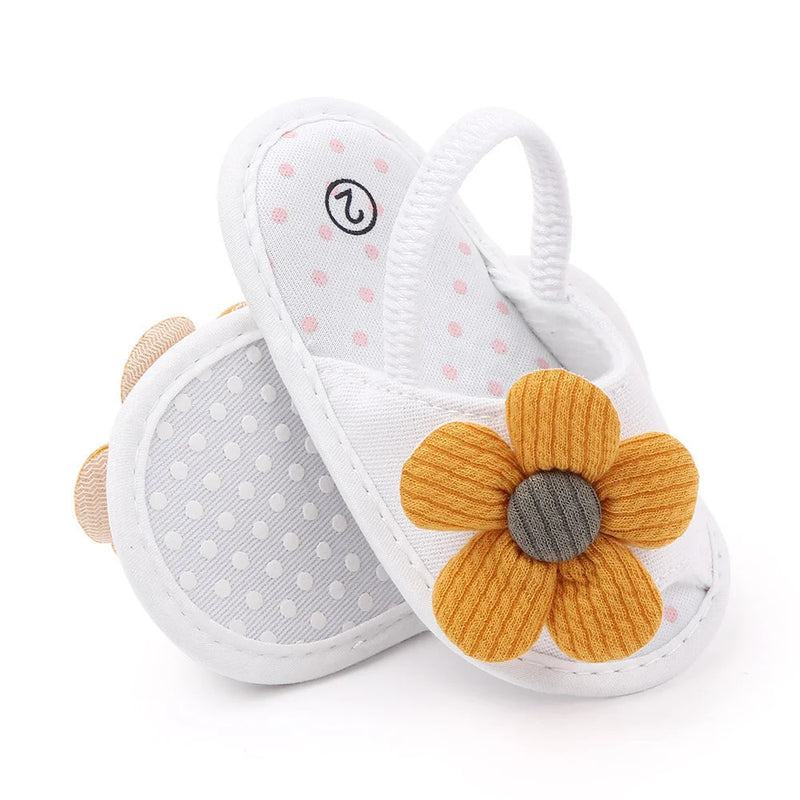 Chinelinho de Algodão - Flor e Laço (Lian Kids)