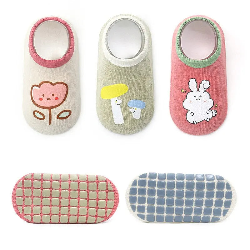 Kit 3 Pares Meias Infantil Antiderrapante