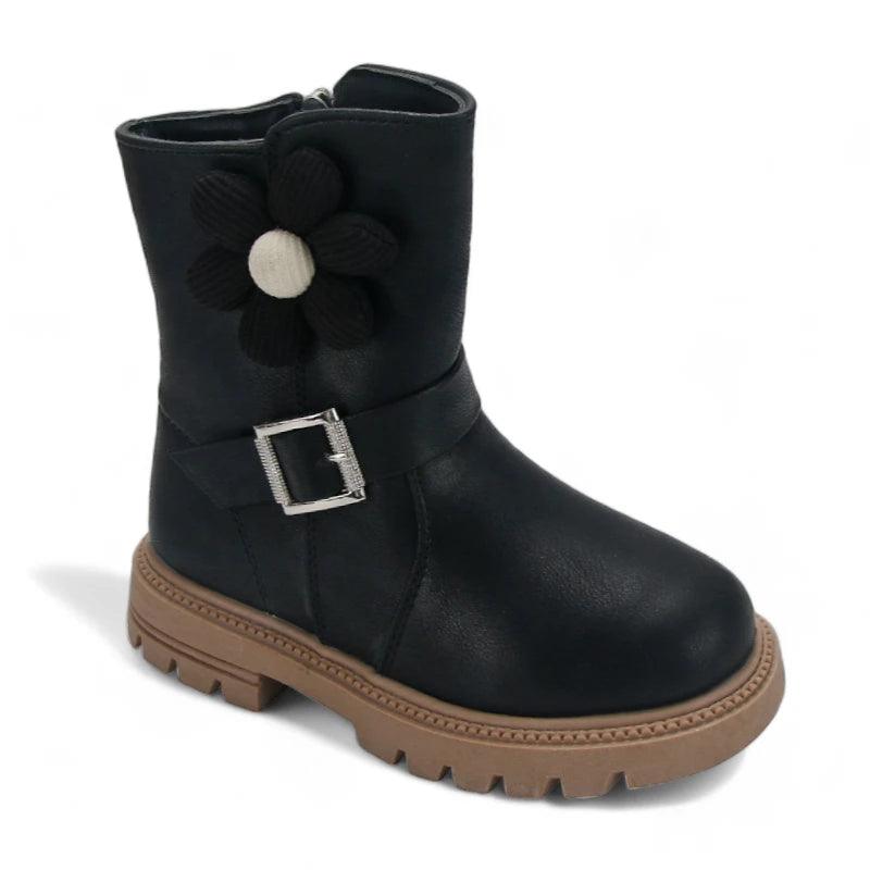Bota Infantil de Couro Flower